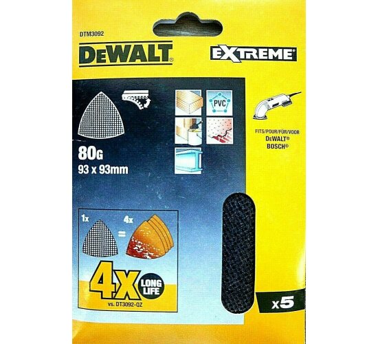 DeWalt Schleifgitter 93x93 mm K80 DTM3092