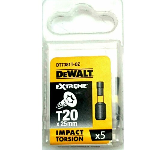 Dewalt Torsion Bit schlagf. T20 25mm 5Stk