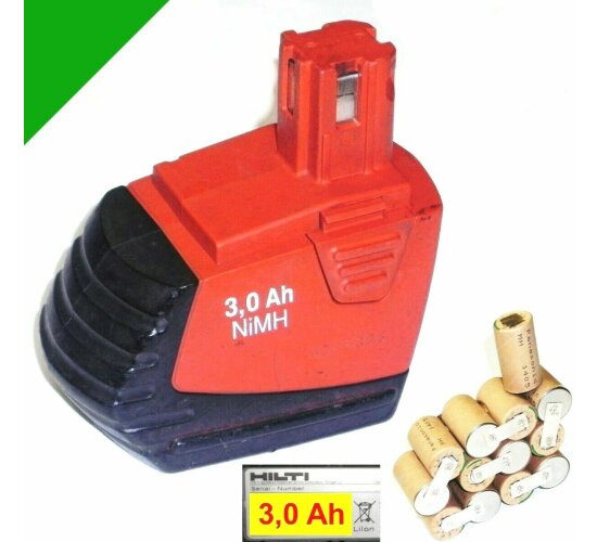 Reparatur Zellentasch für Hilti Akku SFB 155 15,6 V 3 Ah NiMh  Panasonic Zellen SFB 150