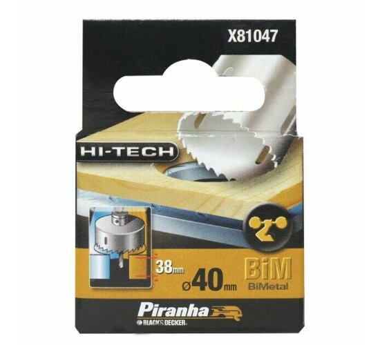 Piranha Bohrkrone HI-TECH Bi-Metal, 40 mm, f&uuml;r Holz und Metall, X81047