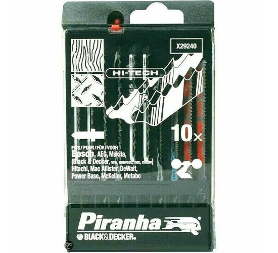 Piranha x29240-xj HCS/HSS gemischt T-Schaft Stichsägeblätter Black & Decker