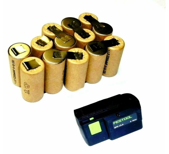 Tauschpack für Original Festool Akku BPS 15 s 15,6 V  NiMh mit  3 Ah Panasonic