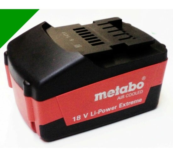  Metabo Akku Pack 18 V Neubestückt mit 5,2  Ah 18 Volt Air Cooled - 625587 Extreme  M Ultra rot