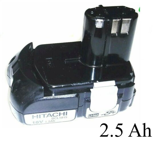  Original Hitachi  Akku 18 V Li   BCL 1815   Neubest&uuml;ckt  mit  2,5 Ah  2500 mAh 
