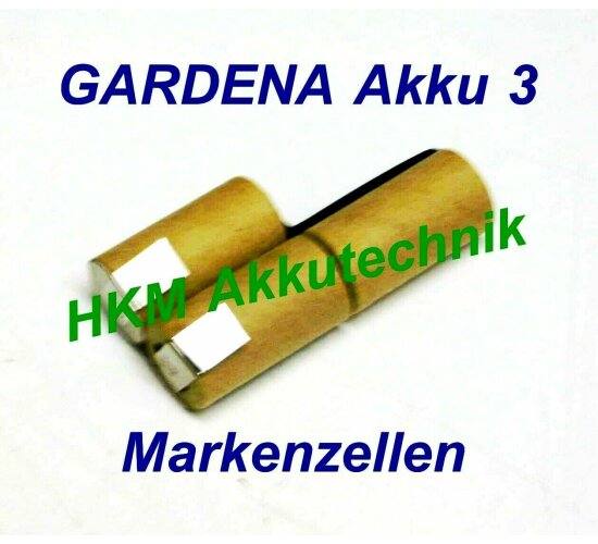 GARDENA Accu 3 Akku 3,6V 1,5 Ah NiCd Markenzellen  für Original Lader