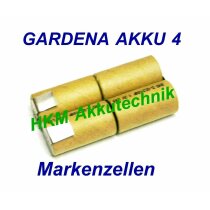 GARDENA Accu 4 Akku 4,8V 2Ah NiCd Markenzellen  f&uuml;r...