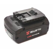 Original Würth Akku 18 V Li Neu Bestückt  4,0 Ah --  0700 916 532 ( A )