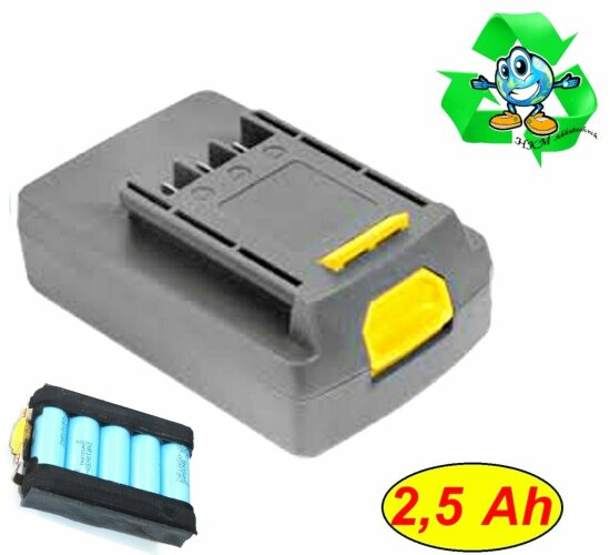 Zellentausch für ORIGINAL Wolf Akku 18 V Volt .Pack 5 mit  2, 5 Ah -  2500 mAh