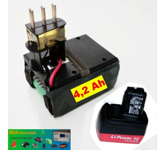 Tauschpack für Metabo  12 Li-Power  Akku 14,4 V  - mit  4,2 Ah --6.25486