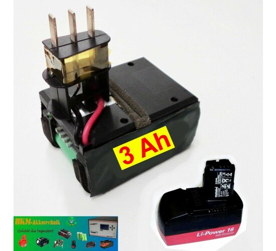 Tauschpack für Metabo  16 Li-Power  Akku 14,4 V  - mit  3,0 Ah --6.25482