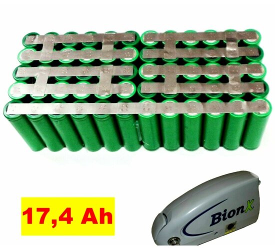 Akkupack für BionX   - 36 V Li-Ion  10S6P  mit 17,4 Ah - 17400 mAh