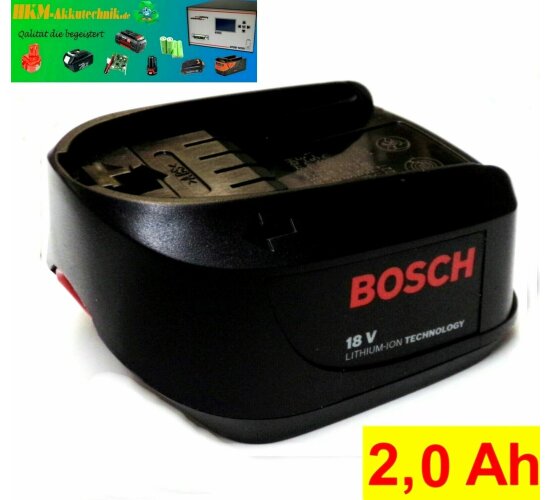 Bosch Akku 18 V Li   PSR.. 2,0Ah  - 2000 mAh (Neubestückt)
