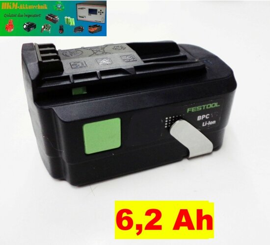 Festool  Akku BPC 18 - 18 V Li   - 6,2 Ah  - comp. BPS   18