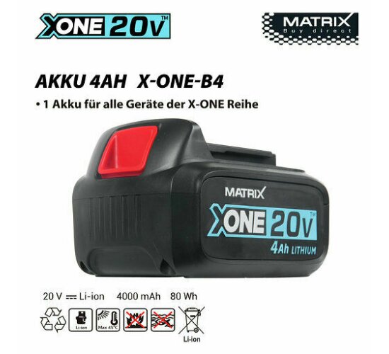 Matrix  X-one 20 - Akku 20 V - 4.0 Ah -