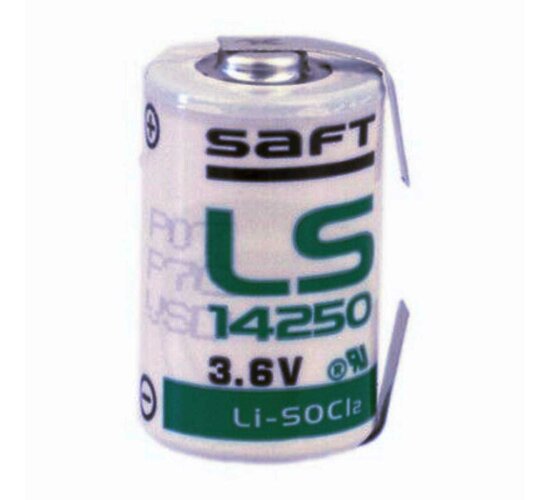 Saft Batterie LS14250 1/2 AA Lithium-Thionylchlorid 3,6 V mit Lötfahne U