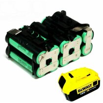 Akkupack für Original Dewalt Akku 18 V Li mit 5.0 Ah...