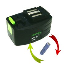 Reparatur Zellentausch für  Festool Akku BPH 12 T...