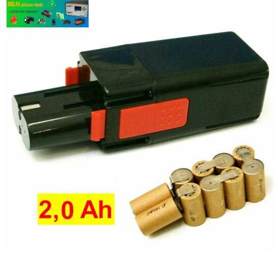 Zellentausch für  Grizzly Akku 12 V  WA 12V=1,3Ah  mit  2.0 Ah  2000 mAh