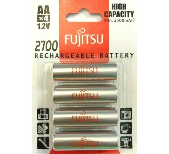 4x Fujitsu Panasonic AA Akku 1,2 V 2700mAh HR3UAEU im Blister 2 x 2  ANGEBOT !