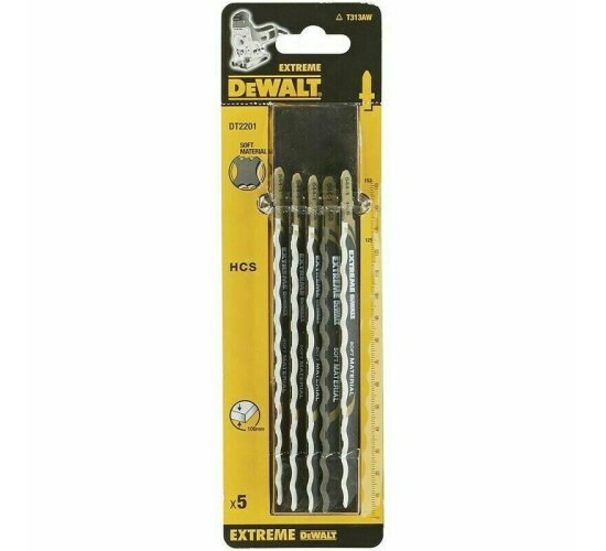 5 x Dewalt DT2201 Soft Material HCS-Stichsägeblätter Daemmstoffe<152mm