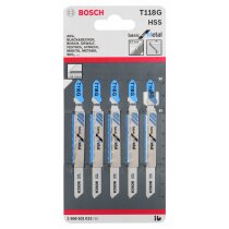 Bosch Stichs&auml;geblatt Basic for Metal T118G 5er Pack