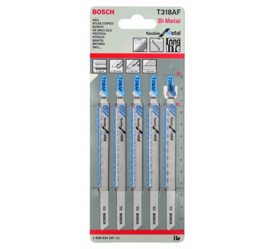 Bosch Stichsägeblatt T318AF 5er Pack