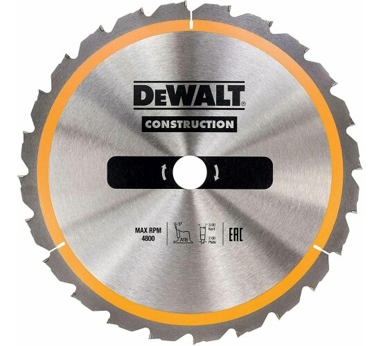 DeWalt Bau-Kreissägeblatt  216 x 30 mm 24WZ, für schnelle Schnitte) DT1952