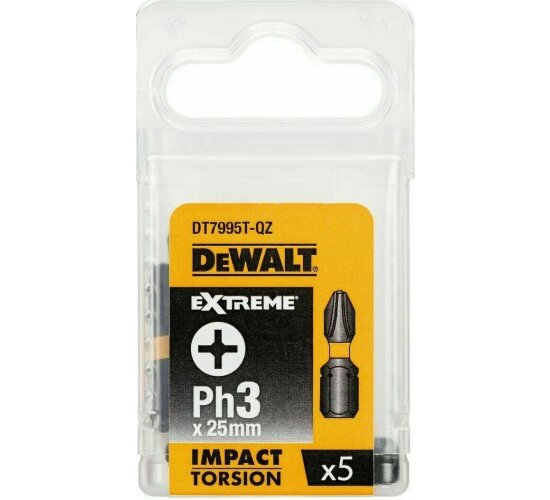 DeWALT DT7995T  Schlagschrauber Bits Ph3 x 25mm 5 Stück