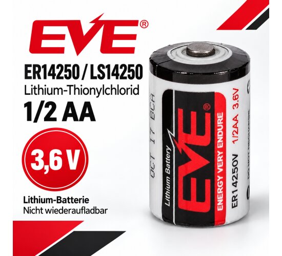 Piles LS14250 3.6V - Lot De 10 - 1300mAh - Pour Compteurs Eau/gaz/électricité - Non Rechargeables