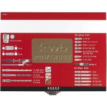 kwb Max-Box 67-tlg. Bits, Bohrern, Langbits, Stecknüssen, Stein-Bohrer & Holz-Bo