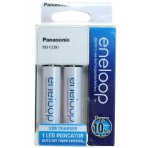 PANASONIC LADEGERÄT 2 ZELLEN USB/IN LADEGERÄT INKL. 2XAA 1900 MAH K-KJ80MCC20USB