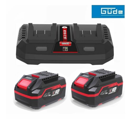 GÜDE Ladegerät & Akkupack Starter-Kit LGAP 2-18-3040 18V