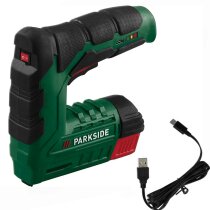 PARKSIDE Akku Tacker PAT 4 D6 mit Klammern u. Nägeln