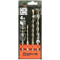 Piranha X56012 4 teiliges Steinbohrer Set, SDS-Plus...