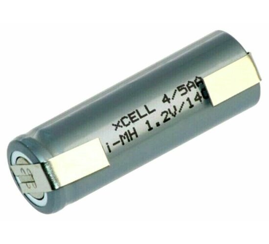 XCELL, NiMh Akku Industriezelle, 4/5AA, U-Lötfahne, 43x14,5mm, 1,2V/1400mA