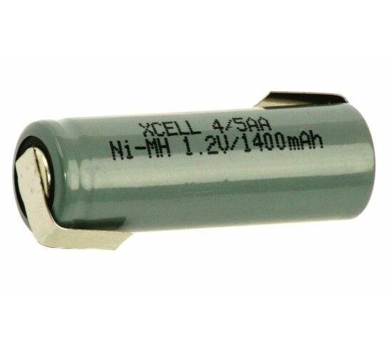 XCELL, NiMh Akku Industriezelle, 4/5AA, Z-Lötfahne, 43x14,5mm, 1,2V/1400mA