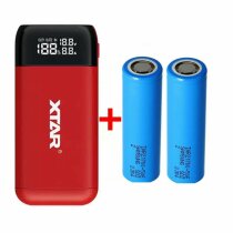 Xtar PB2S Ladegerät Powerbank QC3.0 PD3.0 Rot + 2 x...