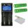 XTAR USB-Ladegerät VC2 LC-Display  Li-Ion  + 2 Samsung 2500 mAh 25R Akku 18650 + Box