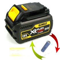 Reparatur Zellentausch für Dewalt Akku 18 V / 54 V...