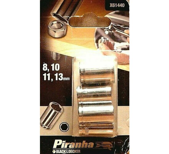 Piranha Stecknuß-Set für 1/4, X61440 8 - 10 - 11 - 13 mm
