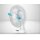 Tischventilator, 30 cm Weiß 3 Stufen  Leise