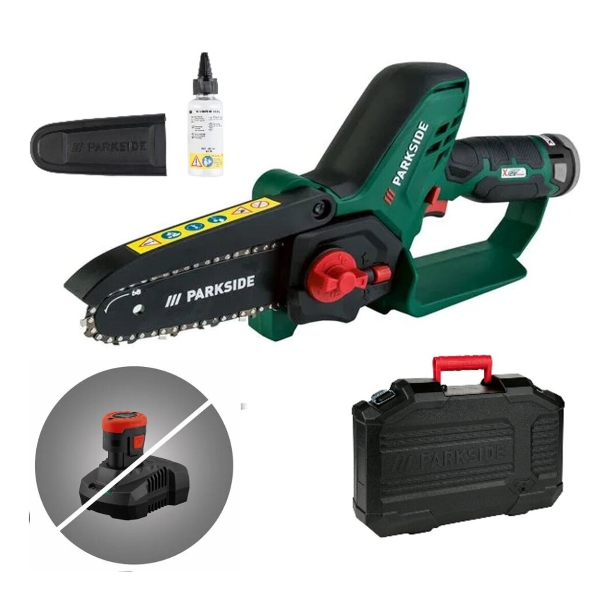 Parkside AkkuEinhand Kettensäge Gehölzschneider PGHSA 12 V Solo Gerä