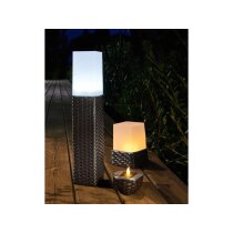 LIVARNO Solarleuchte, in Rattan-Optik, mit 4 LEDs Braun