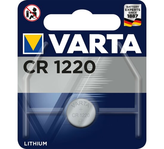 Varta CR1220 Lithium Knopfzelle 3V 1er Blister CR 1220 VCR1220