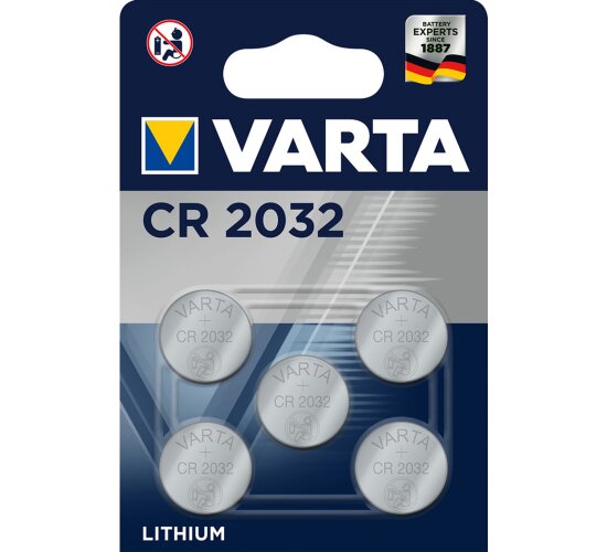 Varta CR2032 5er Blister 3V Batterie Lithium Knopfzelle 6032 VCR2032
