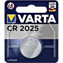 Varta CR2025 1er Blister 3V Batterie Lithium Knopfzelle...