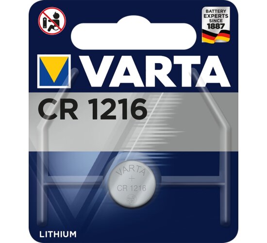 Varta CR1216 Lithium Knopfzelle 3V 1er Blister CR 1216 6216