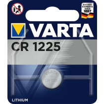 Varta CR1225 Lithium Knopfzelle 3V 1er Blister CR 1225...