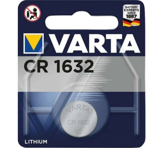 1x VARTA CR1632 1er Blister 3 V Batterie Lithium Knopfzelle 6632 