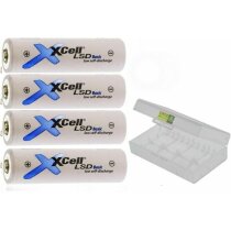 4 x XCell Micro AAA Akku LSD Basic Ni-Mh 1,2V 800mAh low...